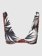 Stroje kąpielowe - Top bikini ze wzorem na całej powierzchni - miniaturka - grafika 1