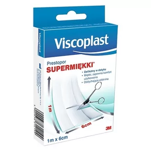 Plaster Viscoplast Supermiękki Prestopor 1m x 6cm - Apteczki i materiały opatrunkowe - miniaturka - grafika 1