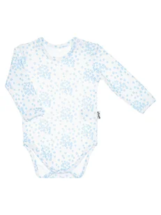 Dziewczęce body długi rękaw kwiatki Nicol,r.74 - Body dla niemowląt - miniaturka - grafika 1