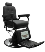 Fotele fryzjerskie - Fotel fryzjerski barberski hydrauliczny do salonu fryzjerskiego barber shop Barberking w 24H - miniaturka - grafika 1