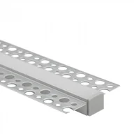 Oprawy, klosze i abażury - Profil Aluminiowy Podtynkowy do LED Wpuszczany do P³yt KARTON / GIPS 2m z Mlecznym Kloszem i Zaœlepkami Ecolight - miniaturka - grafika 1