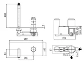 Baterie podtynkowe - Paffoni Light Bateria umywalkowa podtynkowa czarny nikiel LIG106NKN - miniaturka - grafika 1