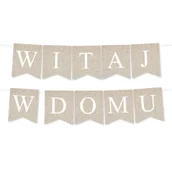 Dekoracje sali - BANER napis Witaj w Domu - Kraft Girlanda - miniaturka - grafika 1