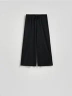 Spodnie damskie - Reserved - Szerokie spodnie z modalem - czarny - miniaturka - grafika 1