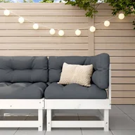 Sofy ogrodowe - vidaXL Ogrodowa sofa narożna, biała, lite drewno sosnowe - miniaturka - grafika 1