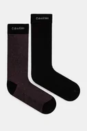Skarpetki męskie - Calvin Klein skarpetki 2-pack męskie kolor czarny 701230620 - miniaturka - grafika 1