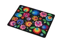 Podkładki pod mysz - PODKŁADKA POD MYSZ FOLK - WZORY ŁOWICKIE - CZARNA - miniaturka - grafika 1