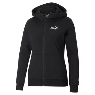 Bluza zkapturem damska Puma POWER TAPE FZ czarna 67001101-XS - Bluzy damskie - miniaturka - grafika 1
