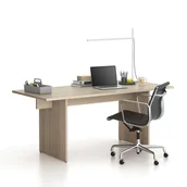 Biurka - Biurko SINGLE SOLID, 1800 x 800 x 743 mm, naturalny dąb - miniaturka - grafika 1