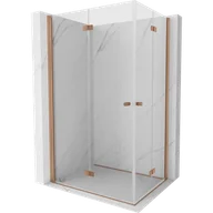 Kabiny prysznicowe - Mexen Mist-F Duo kabina prysznicowa składana 90 x 80 cm, transparent, miedź szczotkowana - 8A6-090L-080P-65-00 - miniaturka - grafika 1