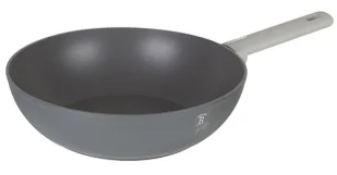 Szary wok z powłoką tytanową 28cm H8-G28 - Woki - miniaturka - grafika 1