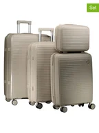 Torby podróżne - Geographical Norway 4-częściowy zestaw "Solvable" w kolorze beżowym - miniaturka - grafika 1