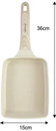 Patelnie - Patelnia prostokątna z powłoką nieprzywieralną, beżowa z drewnianą rączką, 36x15x4cm, Klausberg, KB-7815 - miniaturka - grafika 1