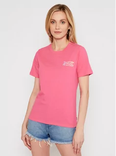 Koszulki i topy damskie - Converse T-Shirt Exploration Team 10022260-A03 Różowy Standard Fit - grafika 1