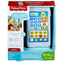 Fisher Price, Ucz się i śmiej!, smartfon interaktywny Nagraj wiadomość, FPR18 - Zabawki interaktywne dla dzieci - miniaturka - grafika 2