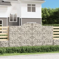 Pozostałe narzędzia ogrodowe - vidaXL Kosze gabionowe, 10 szt, 300x30x160/180cm, galwanizowane żelazo - miniaturka - grafika 1