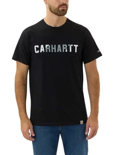 Koszulka męska T-shirt Carhartt Force Midweight Block Logo czarny - Koszulki sportowe męskie - miniaturka - grafika 1