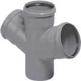 Odwodnienia, kanały i akcesoria - Magnaplast Czwórnik 67° kanalizacji wewnętrznej HTDA 110/50mm 11420 - miniaturka - grafika 1