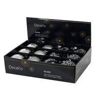 Bombki - Bombka szklana dekorowana mix 4 rodzajów - miniaturka - grafika 1