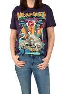 Koszulki i topy damskie - WRANGLER BOYFRIEND PURPLE PENNANT T-SHIRT DAMSKI - miniaturka - grafika 1