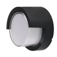Lampy ogrodowe - Kinkiet Zewnętrzny Oprawa Ścienna V-Tac 12W Led Ip65 Czarna Okrągła Vt-827 3000K 1155Lm - miniaturka - grafika 1