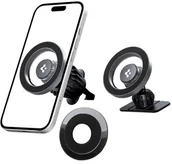 Uchwyty samochodowe do telefonów - UCHWYT SAMOCHODOWY MAGSAFE SPIGEN DO TELEFONU, na Kratkę, na Deskę, Srebrny - miniaturka - grafika 1