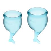 Kubeczki menstruacyjne - Satisfyer Satisfyer Feel Secure Menstrual Cup (Light Blue) - Kubeczki menstruacyjne - miniaturka - grafika 1