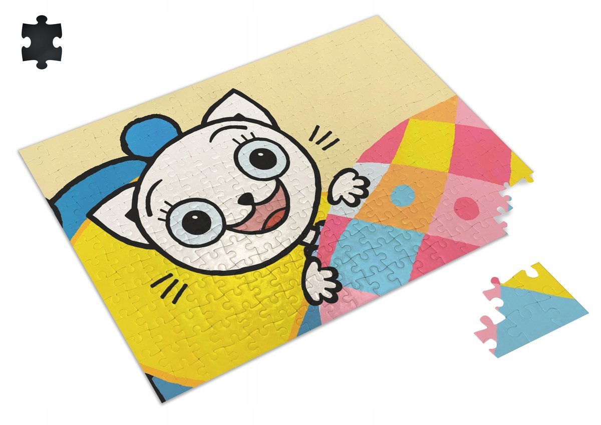 Puzzle KICIA KOCIA KOTEK A3 252 el z Nadrukiem + IMIĘ Pudełko 20