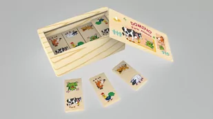 Brimarex Drewniane domino Zwierzaki na farmie - Gry planszowe - miniaturka - grafika 1