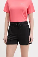 Spodnie sportowe damskie - Helly Hansen szorty outdoorowe LIFA TECH damskie kolor czarny gładkie high waist 63419 - miniaturka - grafika 1