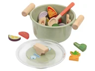 Zabawki kreatywne - Lupilu Drewniany ekspres do kawy / robot kuchenny / garnek / piekarnik do zabawy Brytfanna - miniaturka - grafika 1