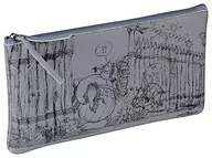 Piórniki - Clairefontaine 813021C - Asterix etui na długopisy płaskie 11x22 cm piórnik saszetka, wykonane z PU, z motywem szkicu Asterix i Obelix, kolor szary - miniaturka - grafika 1
