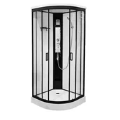 Kabiny z hydromasażem - Mazur Bath&Spa Kabina prysznicowa półokrągła zabudowana jasny środek 90x90 - miniaturka - grafika 1