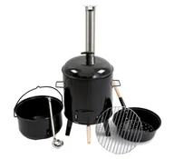 Paleniska ogrodowe - Grill Kociołek Myśliwski Z Paleniskiem Garnek 14l - miniaturka - grafika 1