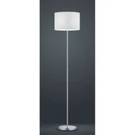 Lampy stojące - Trio Leuchten Nowoczesna lampa podłogowa nikiel biały klosz - Hotel - miniaturka - grafika 1