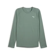 Koszulki sportowe męskie - Męska koszulka z długim rękawem do biegania VELOCITY PUMA Green Moon - miniaturka - grafika 1