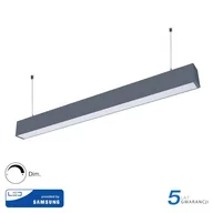 Oprawy, klosze i abażury - v-tac Oprawa V-TAC LED Linear SAMSUNG CHIP 60W Góra/Dół Do łączenia Zwieszana Srebrna 120cm VT-7-60 4000K 6000lm - miniaturka - grafika 1