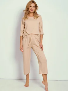 Damska piżama dwuczęciowa Paige beżowa Taro r.XL - Piżamy damskie - miniaturka - grafika 1