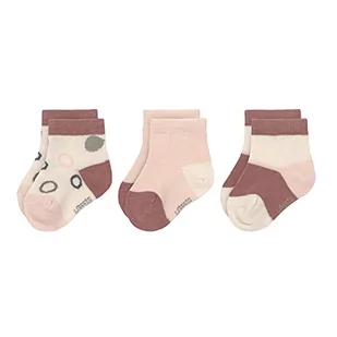 LÄSSIG Dziecięce skarpety do sneakersów, zestaw 3 par, offwhite/pudrowy różowy, rozmiar 15-18 - Skarpetki damskie - miniaturka - grafika 1