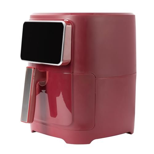 BERGNER MAROON Frytkownica powietrzna 1800 W 6,9 l, 8 programów gotowania, timer do 30 min - ustawienie temperatury 80-200°C - Powłoka Ceratech - Wykończenie matowe - Z rusztem do grillowania L