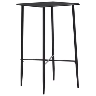 vidaXL Stolik barowy, czarny, 60 x 60 x 111 cm, MDF - Ławy i stoliki kawowe - miniaturka - grafika 1