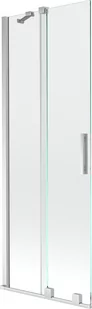 Mexen Velar parawan nawannowy 2-skrzydłowy przesuwny 75 x 150 cm, transparent, chrom - 896-075-000-01-01 - Parawany nawannowe - miniaturka - grafika 1