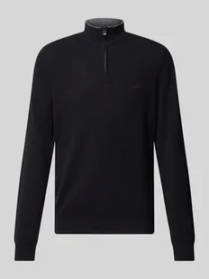 Sweter z dzianiny ze stójką model ‘Emarlo’ - Swetry męskie - miniaturka - grafika 1