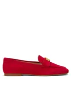 Mokasyny damskie - LAUREN RALPH LAUREN Lordsy 802946809006 Czerwony - miniaturka - grafika 1