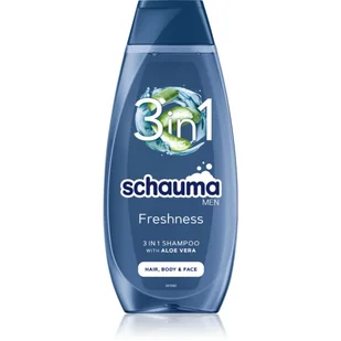 Schauma Szampon dla mężczyzn 3w1Sea Mineral s + Aloe Vera Hair Face Body Shampoo) Objętość 400 ml) - Szampony dla mężczyzn - miniaturka - grafika 1