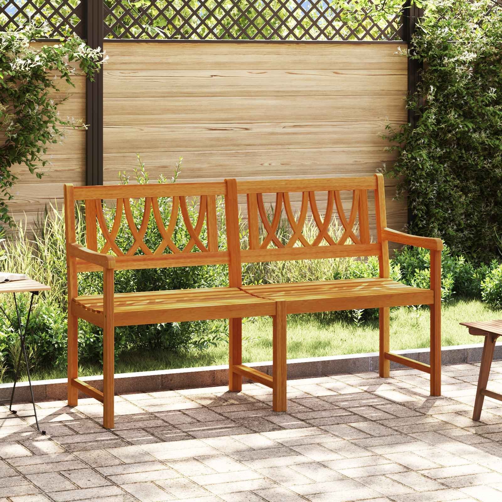 vidaXL Ławka ogrodowa naturalny 150 x 55,5 x 90 cm Lite Drewno Akacji