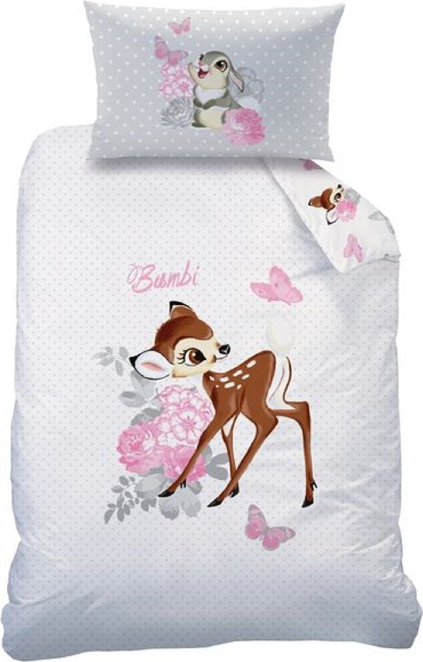 Dziecięca pościel flanelowa dwustronna Disney Bambi 100 x 135 cm Biber