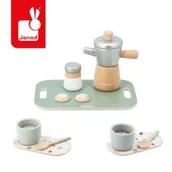 Zabawy w naśladowanie dorosłych - Drewniana kawiarka z akcesoriami Kawa po włosku 2+ Janod - miniaturka - grafika 1