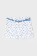 Spodnie i spodenki dla dziewczynek - Mayoral spodnie dziecięce kolor biały wzorzyste - miniaturka - grafika 1
