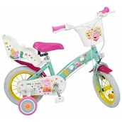 Rowery - Rower TOIMSA Świnka Peppa 12 cali dla dziewczynki Zielony - miniaturka - grafika 1